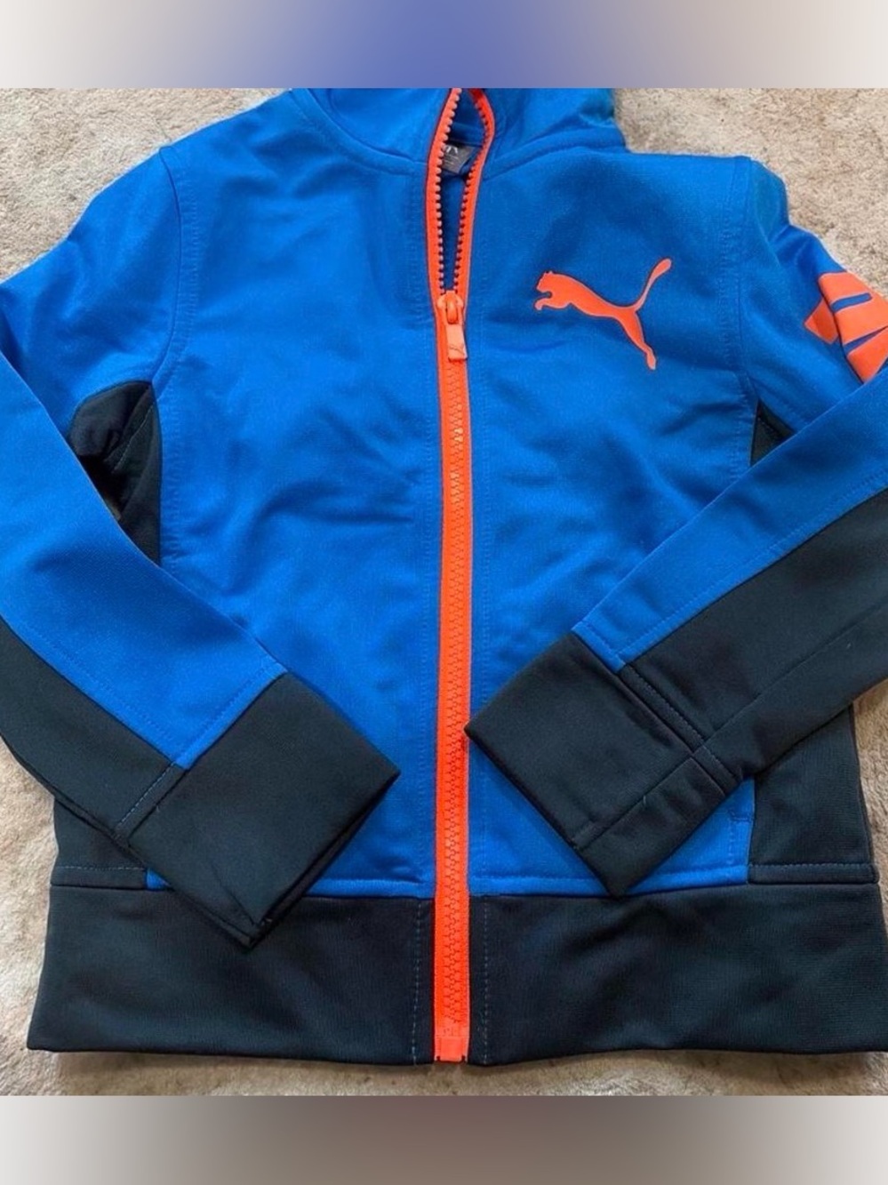 3T Boy Puma Royal Blue Jacket with Orange Accents